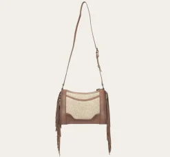Frye Handbags^Ava Raffia Crossbody Cognac
