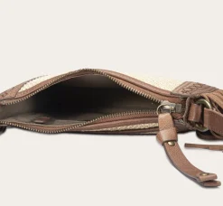 Frye Handbags^Ava Raffia Crossbody Cognac