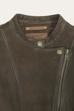 Frye Leather Jackets^Biker-racer Leather Jacket Dark Brown