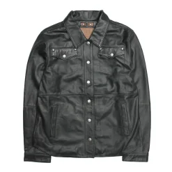 Frye Leather Jackets^Leather Shirt Black