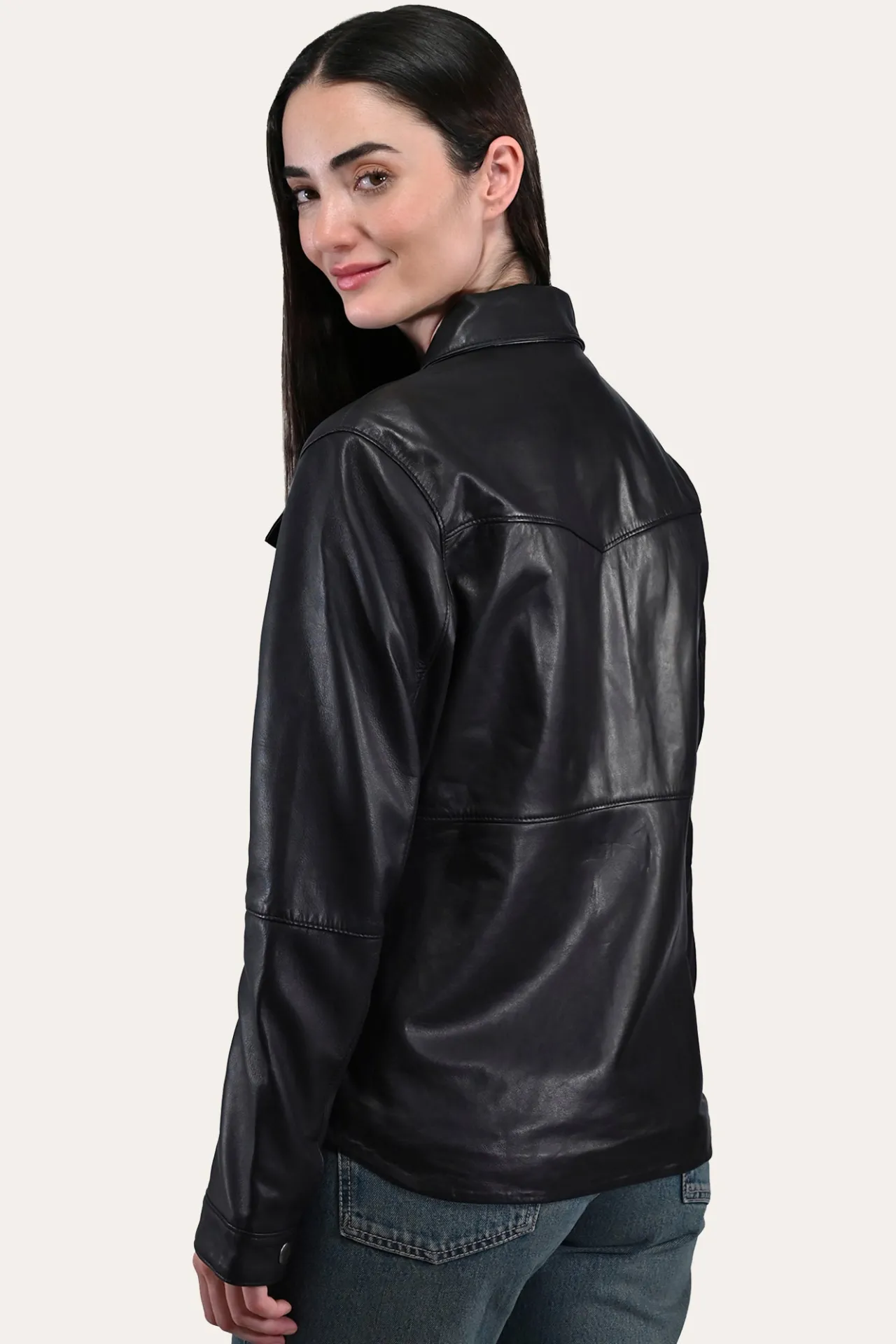 Frye Leather Jackets^Leather Shirt Black
