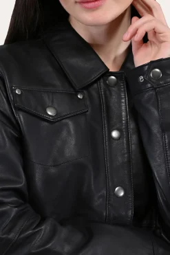 Frye Leather Jackets^Leather Shirt Black