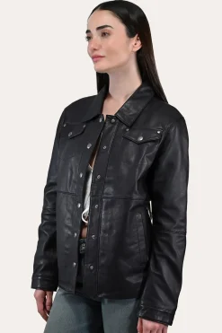Frye Leather Jackets^Leather Shirt Black