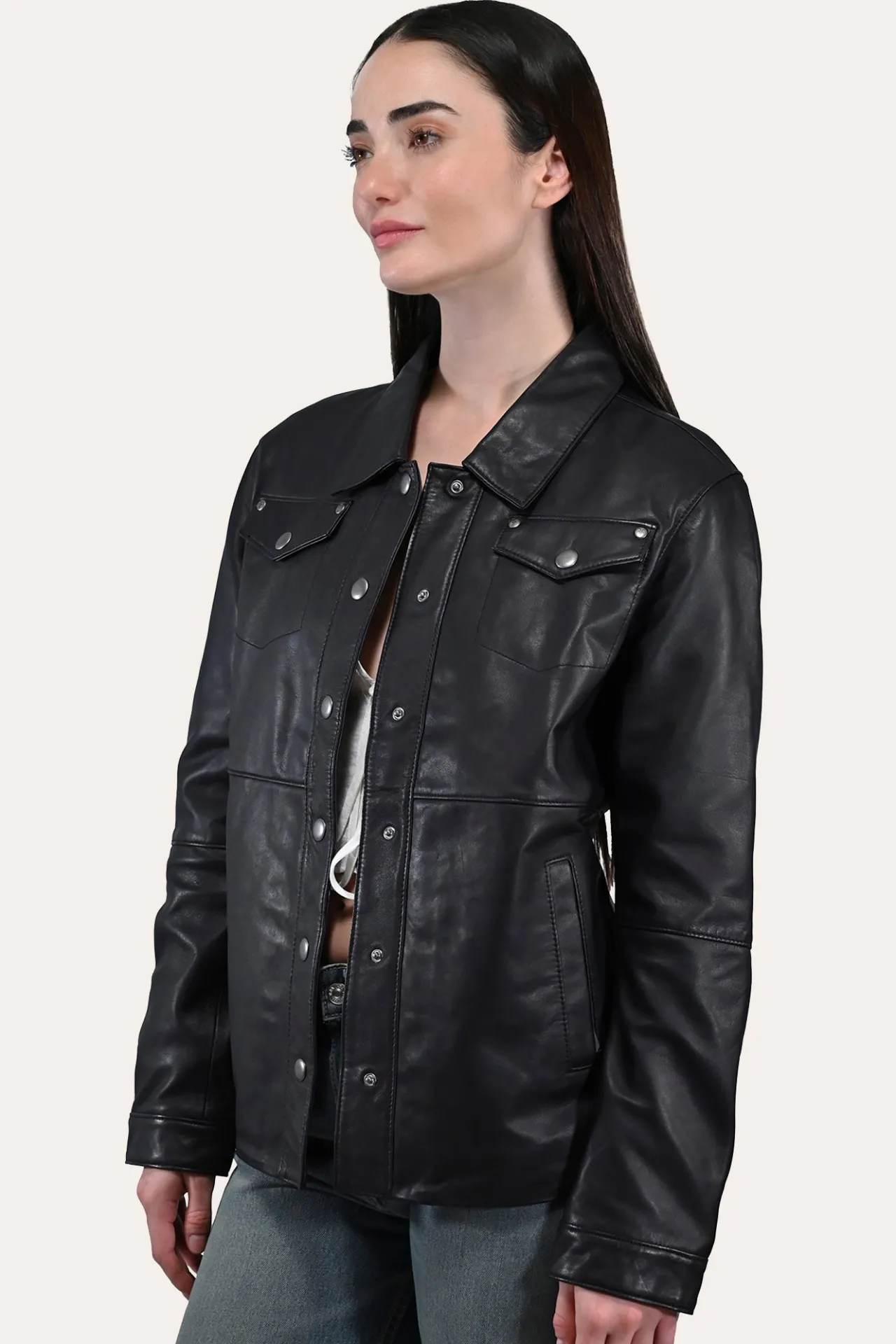 Frye Leather Jackets^Leather Shirt Black