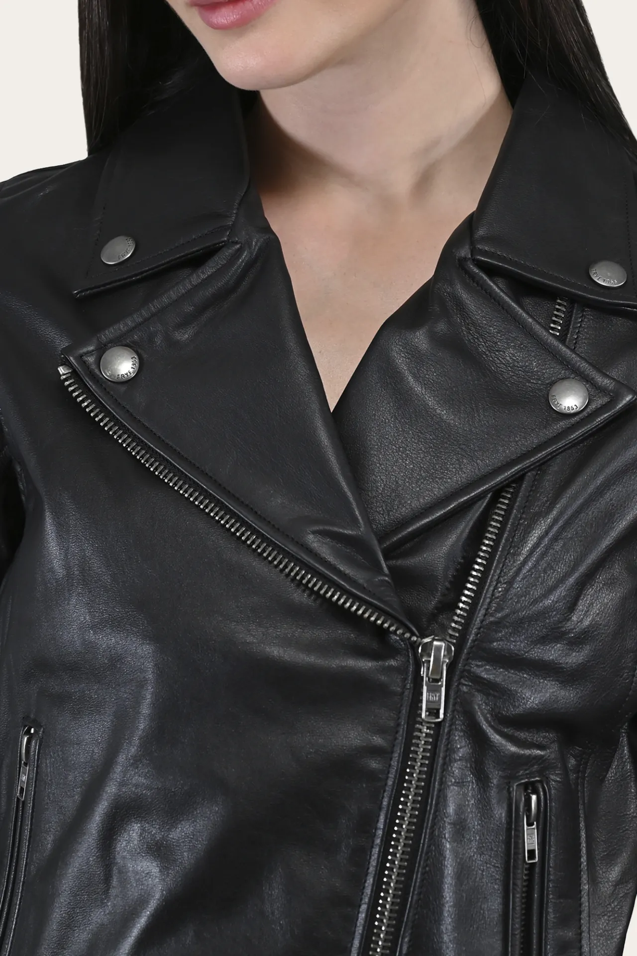Frye Leather Jackets^Classic Biker Leather Jacket