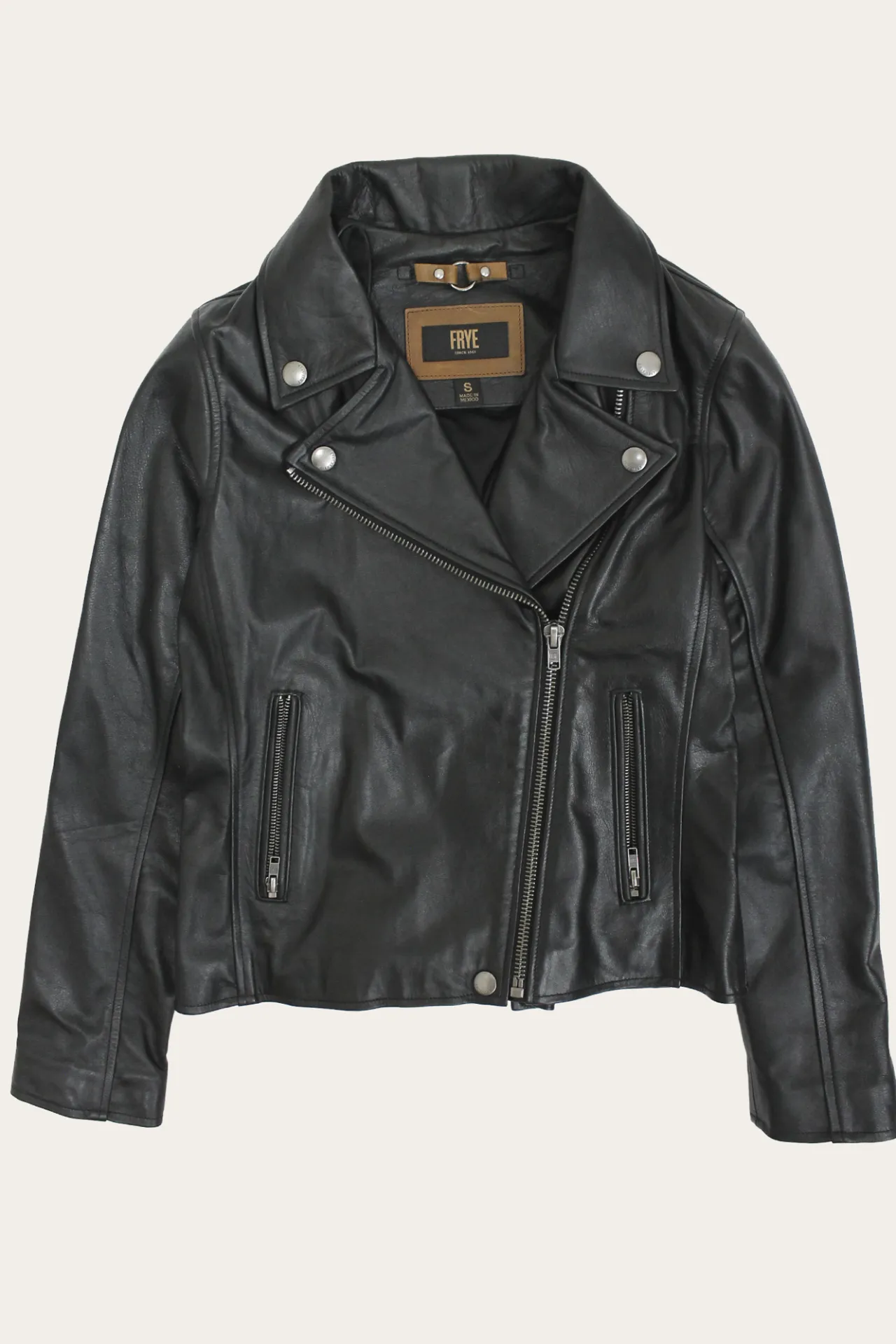 Frye Leather Jackets^Classic Biker Leather Jacket