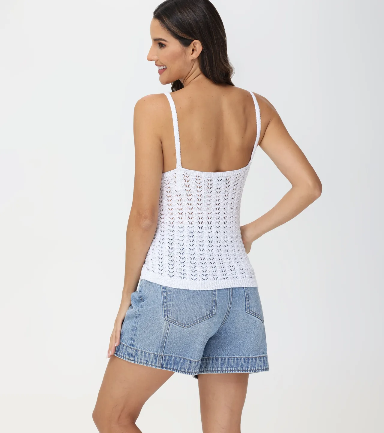 Frye Tops^Crochet V-Neck Tank