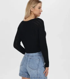 Frye Tops^Cropped Crochet V-Neck Cardigan