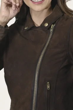 Frye Leather Jackets^Elegant Biker Leather Jacket Dark Brown