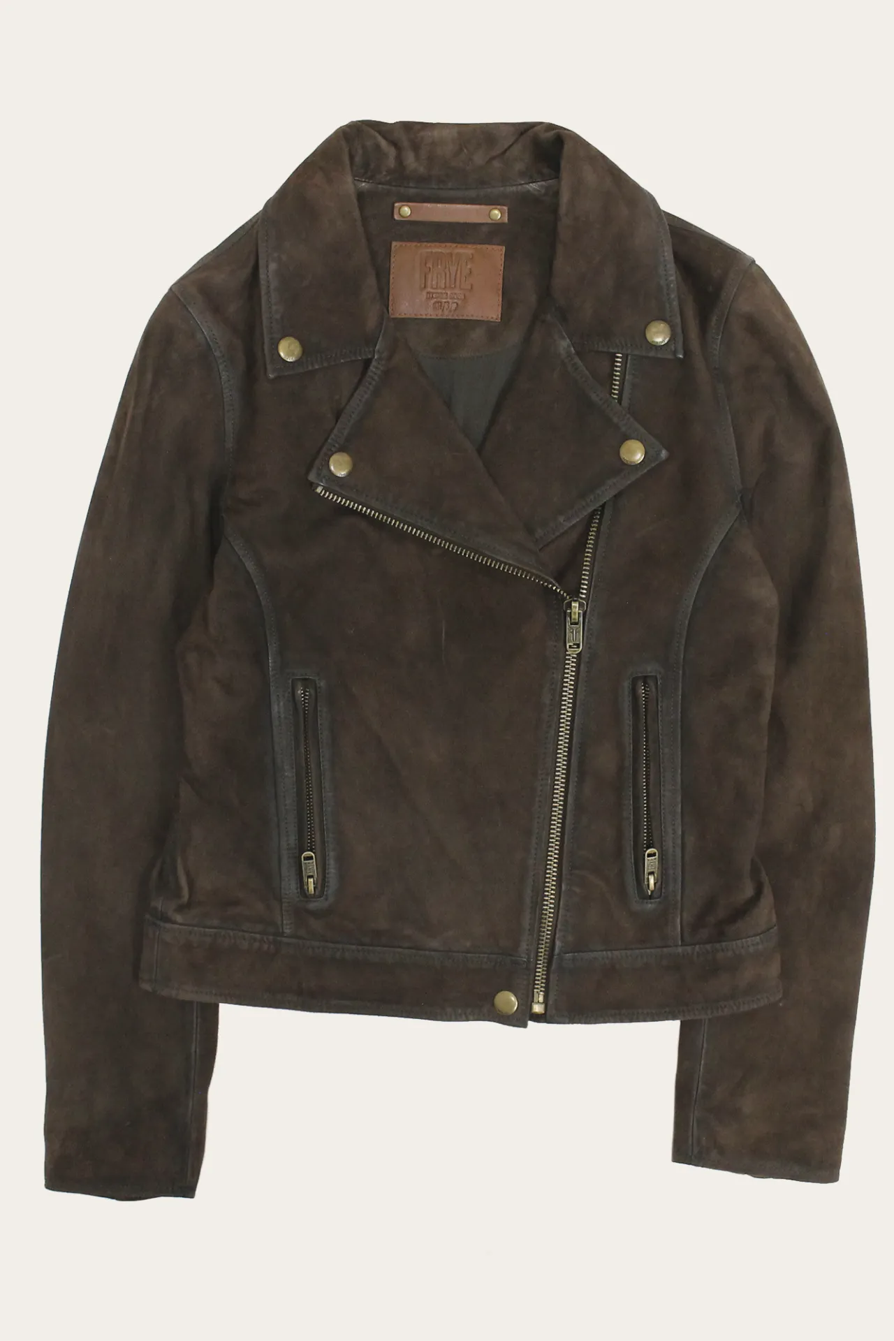 Frye Leather Jackets^Elegant Biker Leather Jacket Dark Brown
