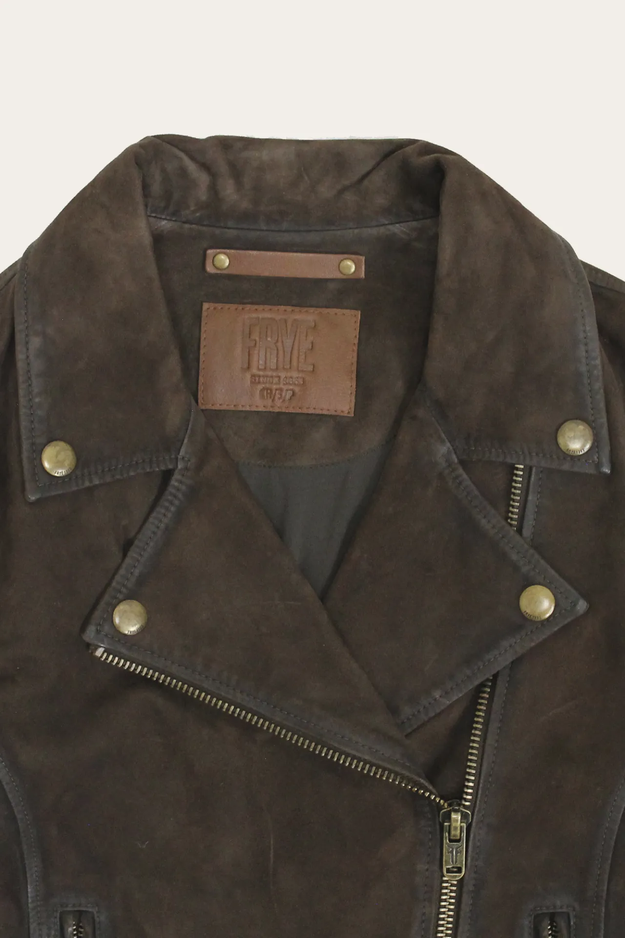 Frye Leather Jackets^Elegant Biker Leather Jacket Dark Brown
