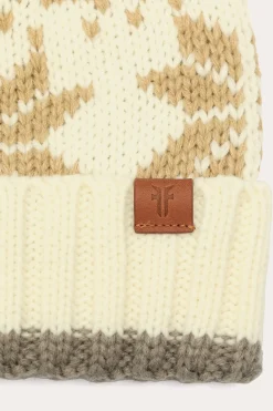 Frye Cold Weather^Fair Isle Beanie With Cuff & Faux Fur Pom