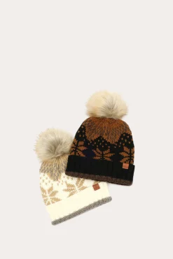 Frye Cold Weather^Fair Isle Beanie With Cuff & Faux Fur Pom