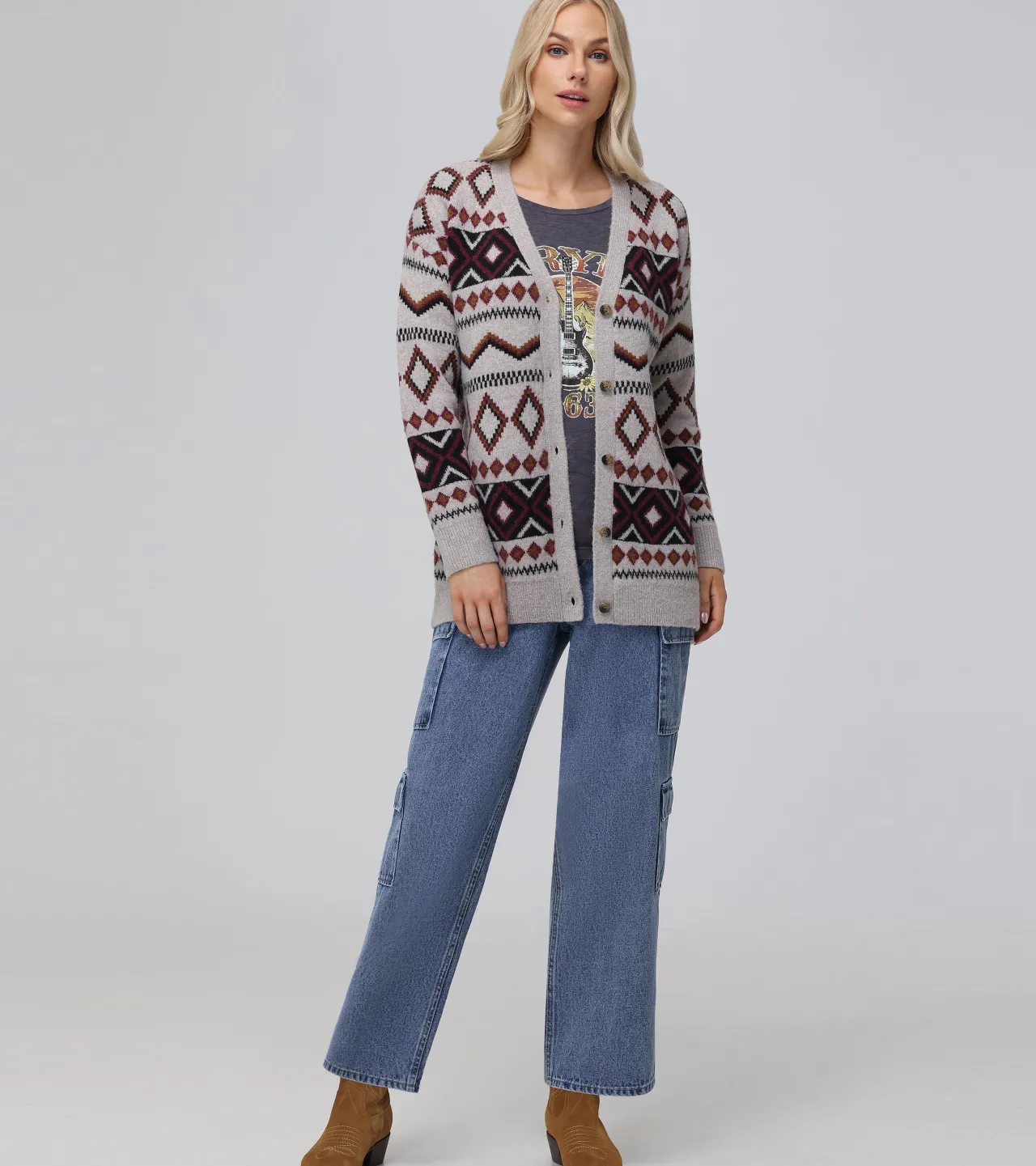 Frye Tops^Fairisle Boyfriend Cardigan