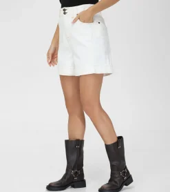 Frye Bottoms^High Waisted Belted Short Coconut Wash