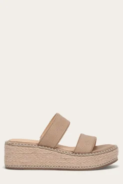 Frye Sandals^Joy Woodstock 2 Band Platform Slide