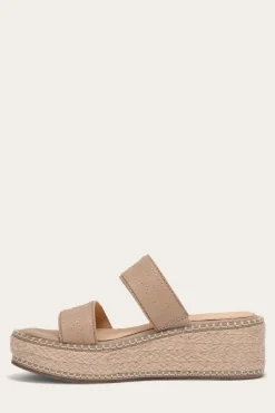 Frye Sandals^Joy Woodstock 2 Band Platform Slide