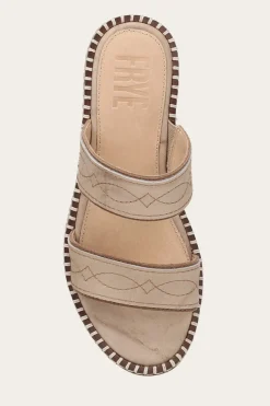 Frye Sandals^Joy Woodstock 2 Band Platform Slide