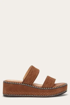 Frye Sandals^Joy Woodstock 2 Band Platform Slide