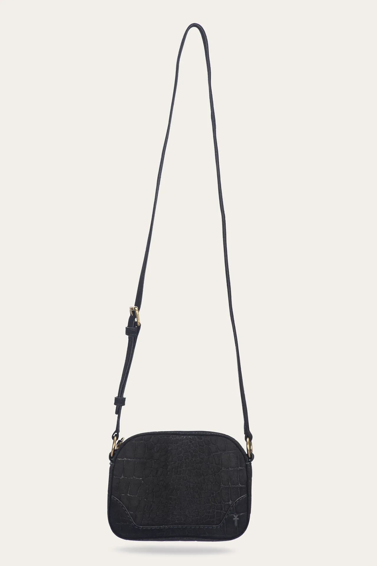 Frye Handbags^Melissa Sueded Croco Camera Black