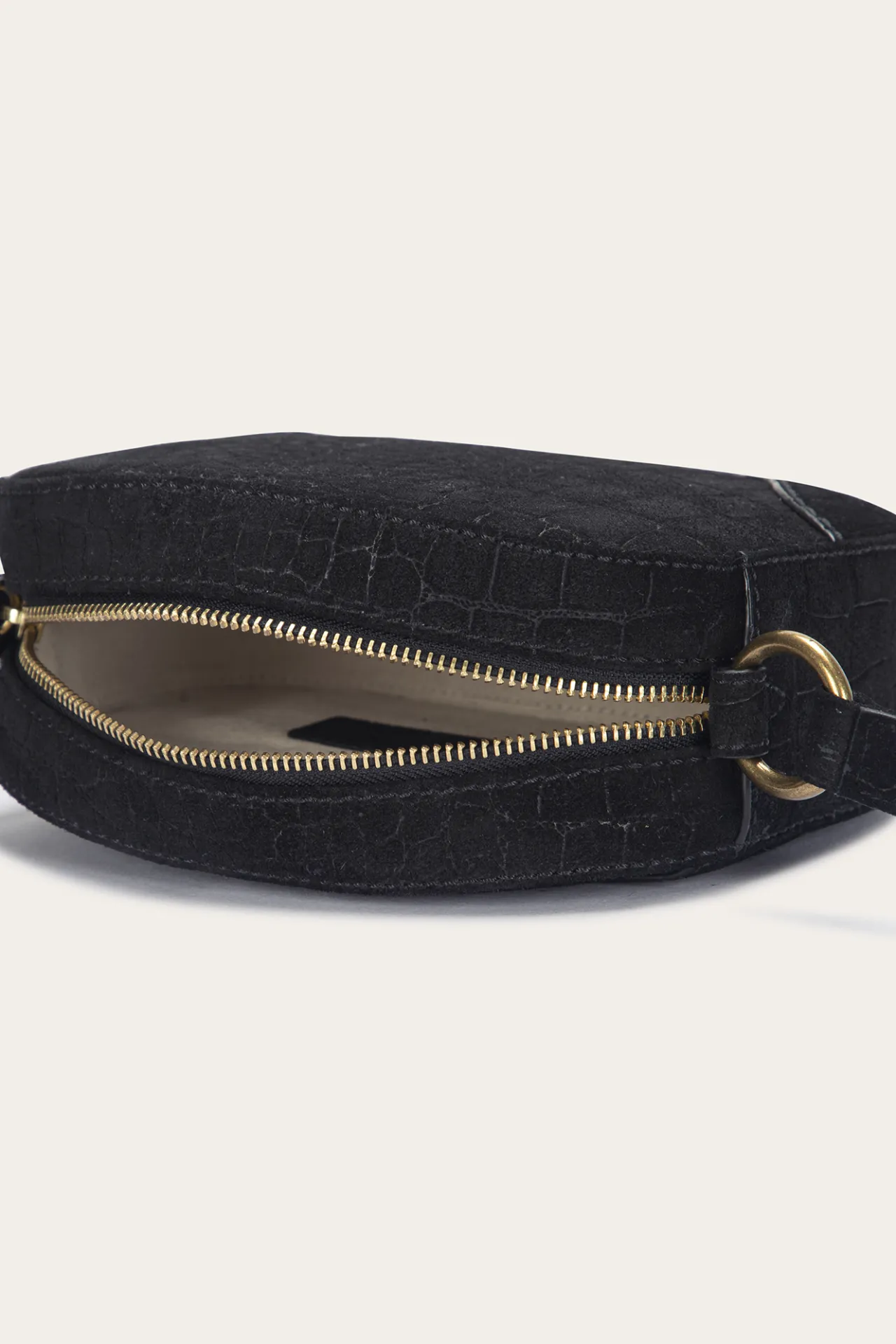 Frye Handbags^Melissa Sueded Croco Camera Black