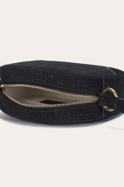 Frye Handbags^Melissa Sueded Croco Camera Black