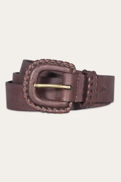 Frye Belts^30mm Belt With Covered Buckle & Leather Lacing