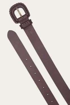 Frye Belts^30mm Belt With Covered Buckle & Leather Lacing