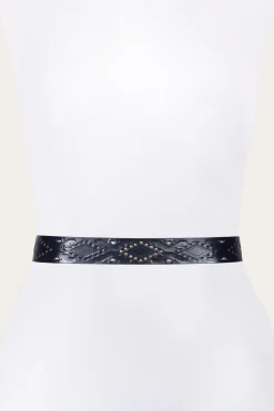 Frye Belts^38mm Belt With Southwestern Embossing, Perf & Studs