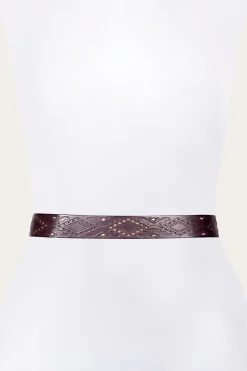 Frye Belts^38mm Belt With Southwestern Embossing, Perf & Studs