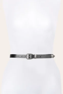 Frye Belts^25MM Logo Western Belt