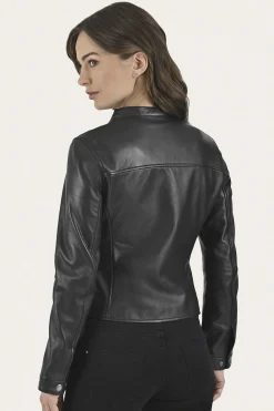 Frye Leather Jackets^Modern Biker-racer Leather Jacket Black