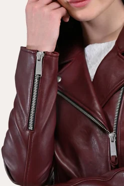Frye Leather Jackets^Oxblood Biker Jacket