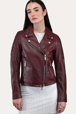 Frye Leather Jackets^Oxblood Biker Jacket