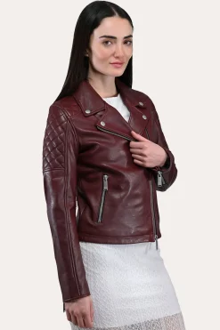 Frye Leather Jackets^Oxblood Biker Jacket