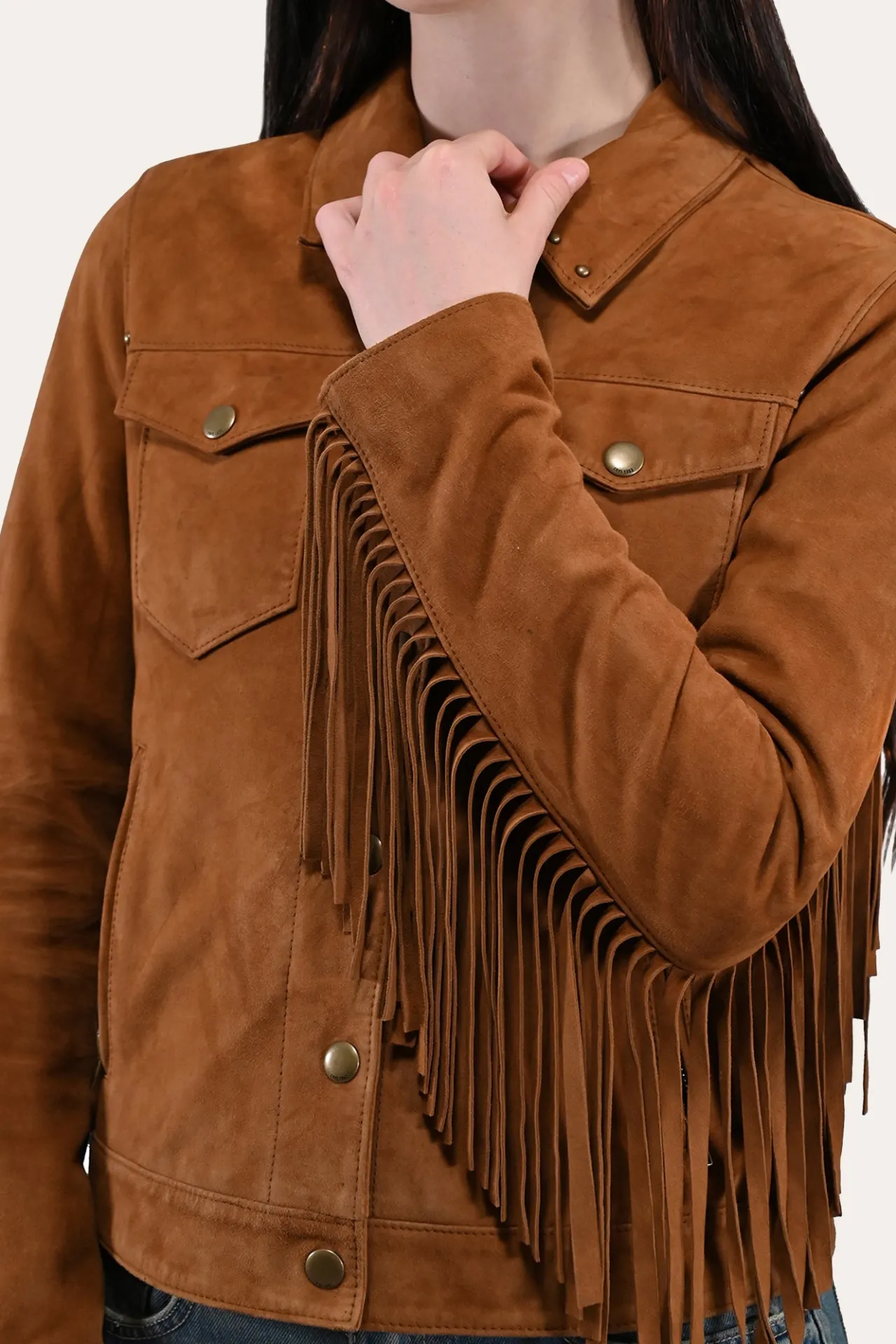 Frye Leather Jackets^Oxblood Fringed Jacket