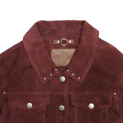 Frye Leather Jackets^Oxblood Fringed Jacket