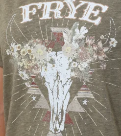 Frye Tops^Rolled Cuff Graphic Tee