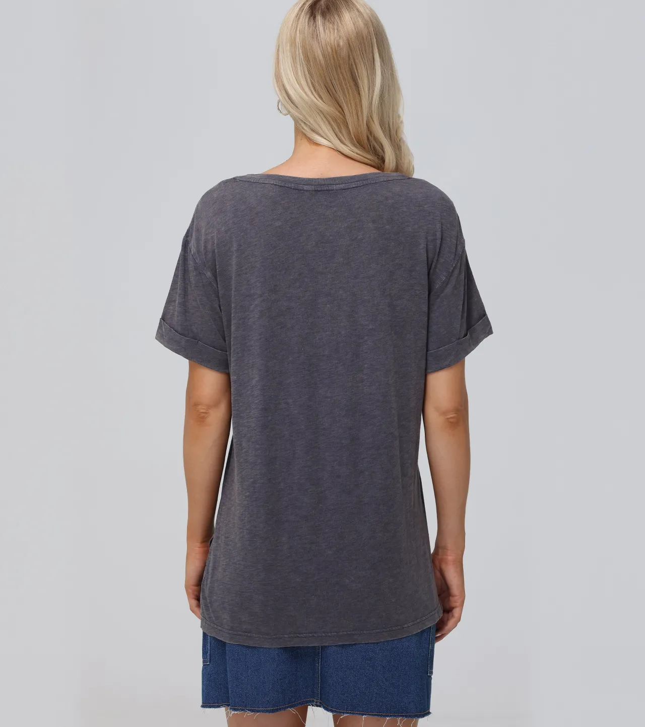 Frye Tops^Rolled Cuff Graphic Tee