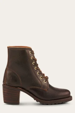 Frye Booties^Sabrina 6G Lace Up - 160Th Brown
