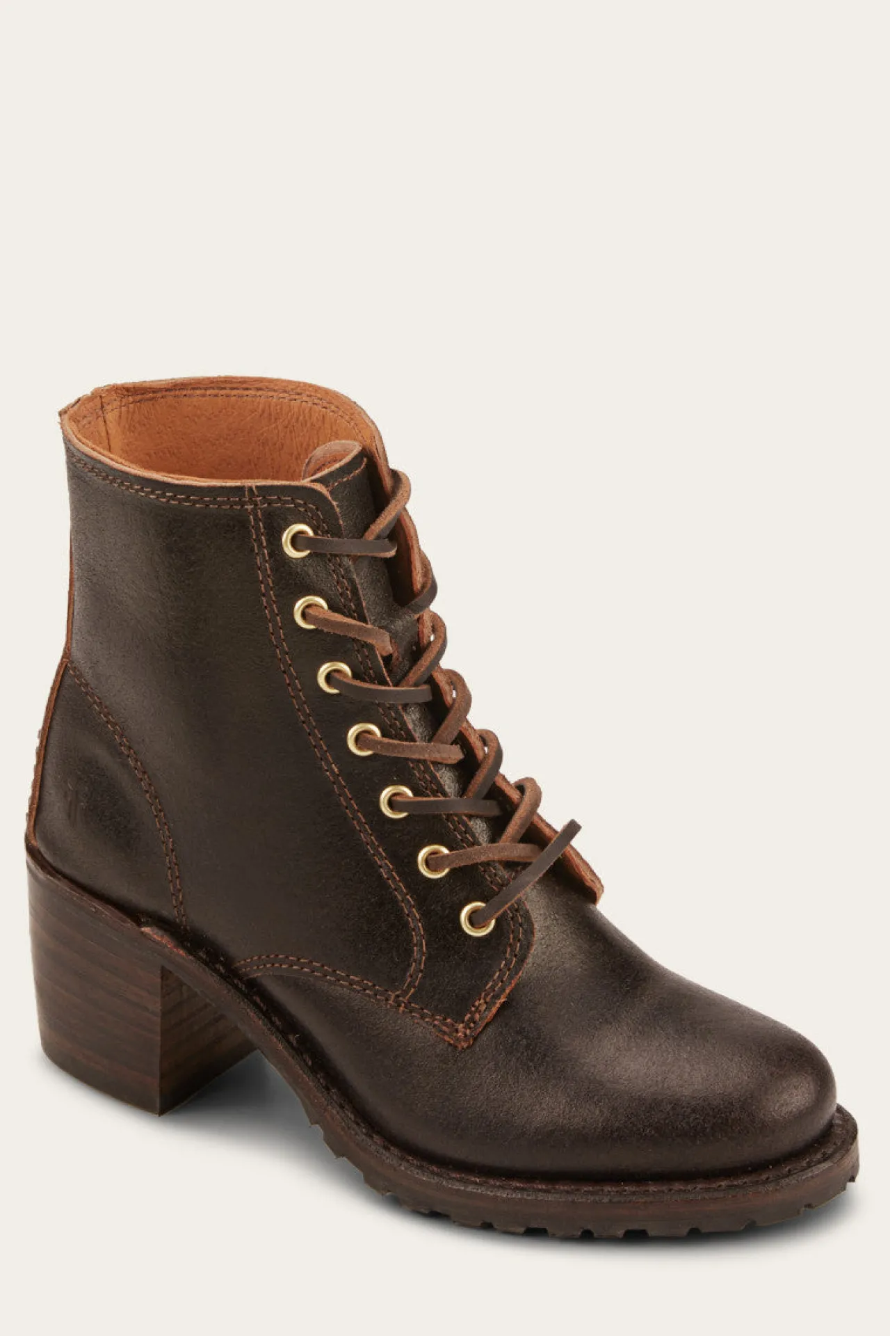 Frye Booties^Sabrina 6G Lace Up - 160Th Brown