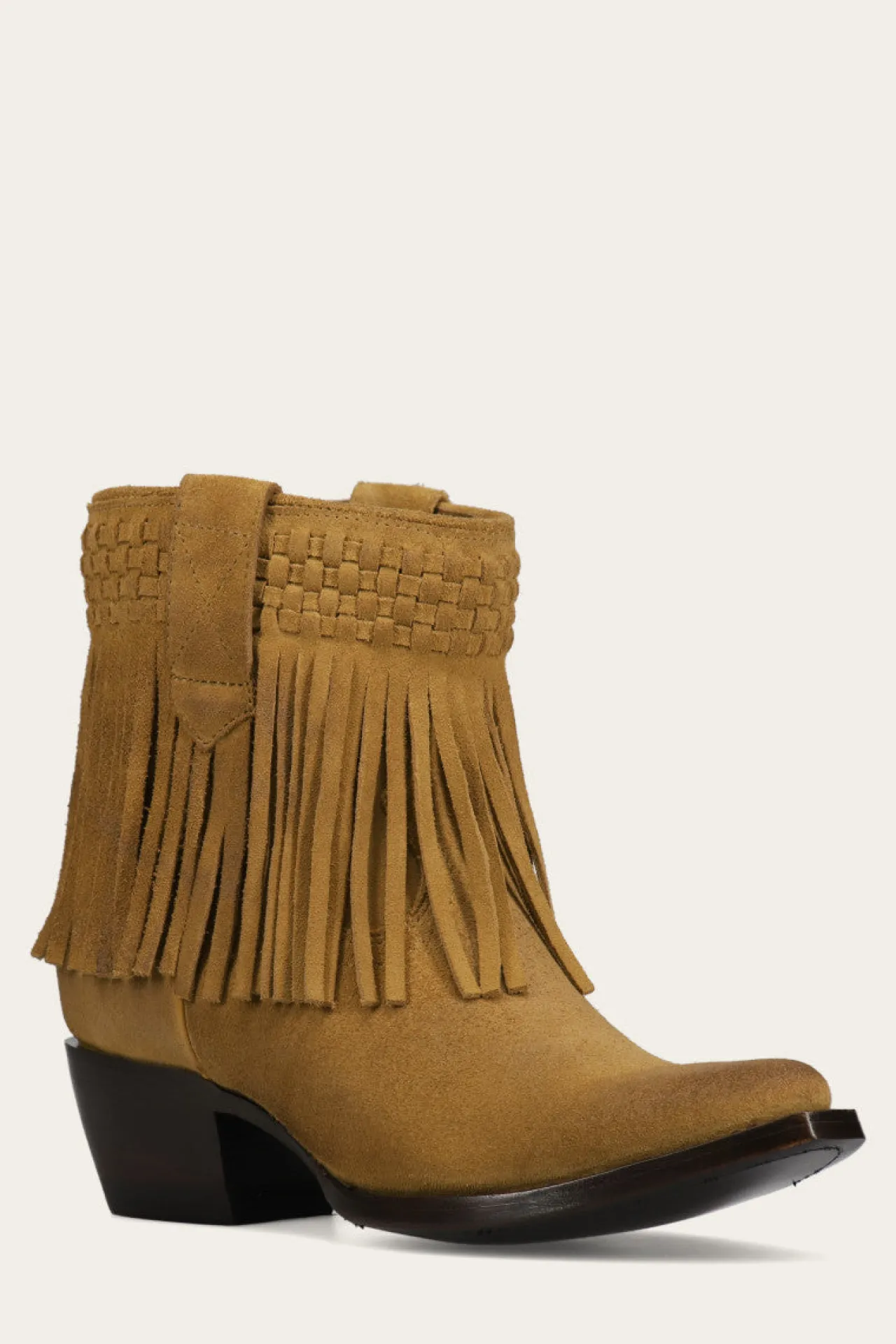 Frye Booties^Sacha Short Fringe Bootie