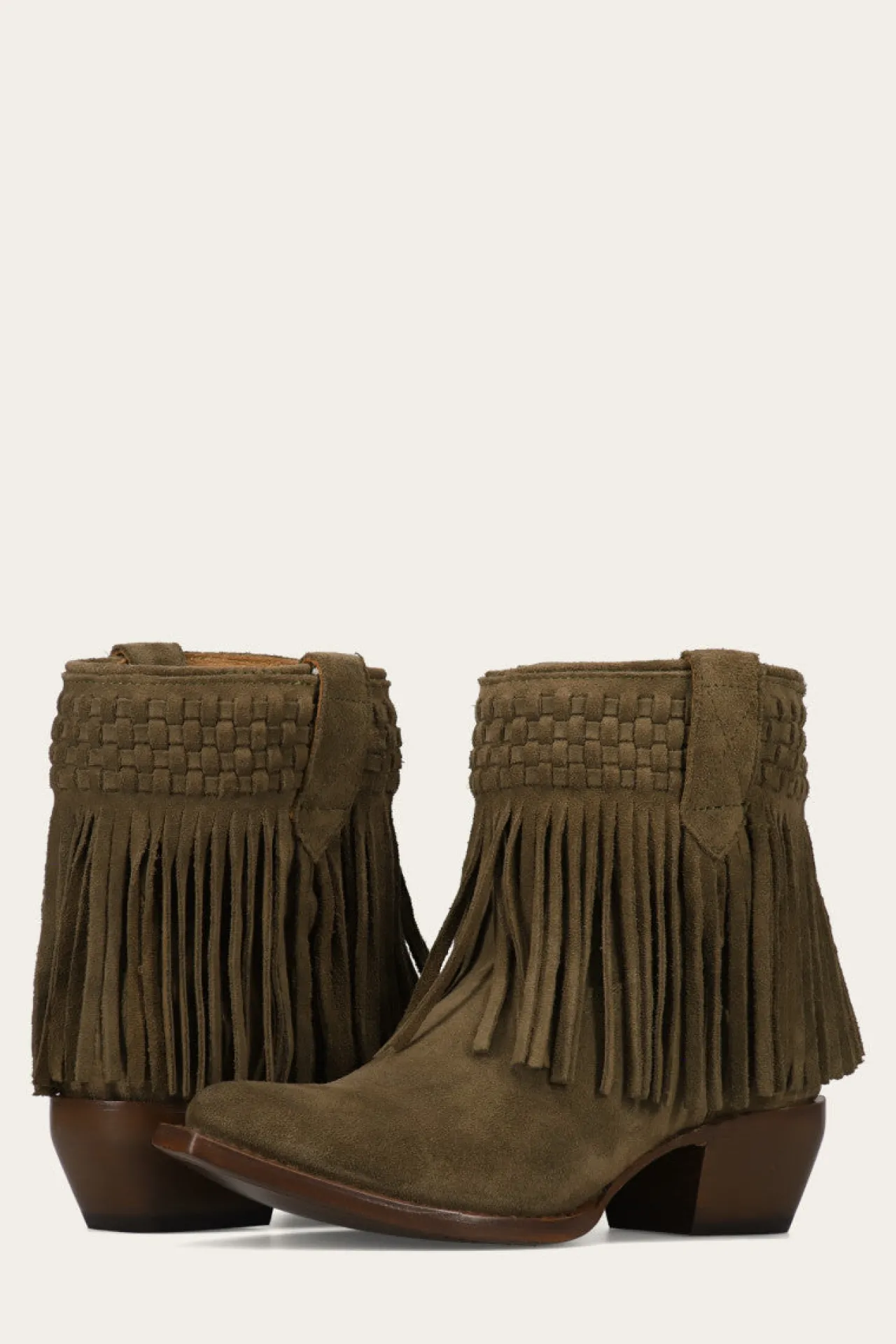 Frye Booties^Sacha Short Fringe Bootie