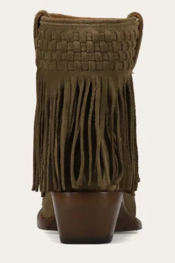 Frye Booties^Sacha Short Fringe Bootie
