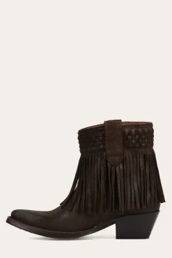 Frye Booties^Sacha Short Fringe Bootie