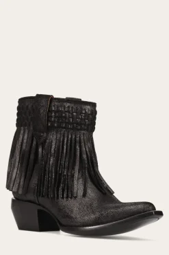 Frye Booties^Sacha Short Fringe Bootie