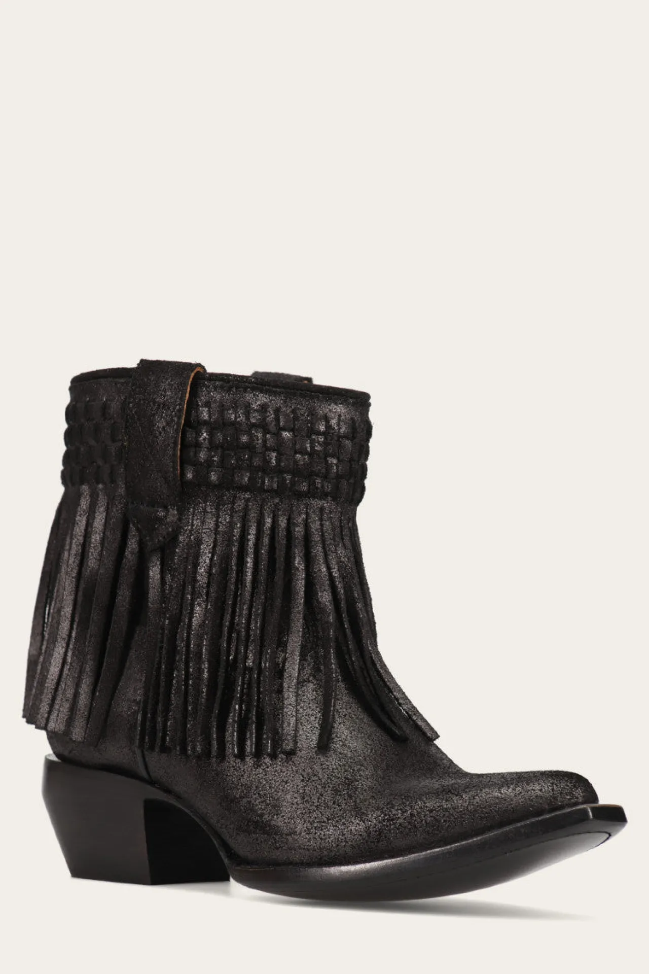Frye Booties^Sacha Short Fringe Bootie