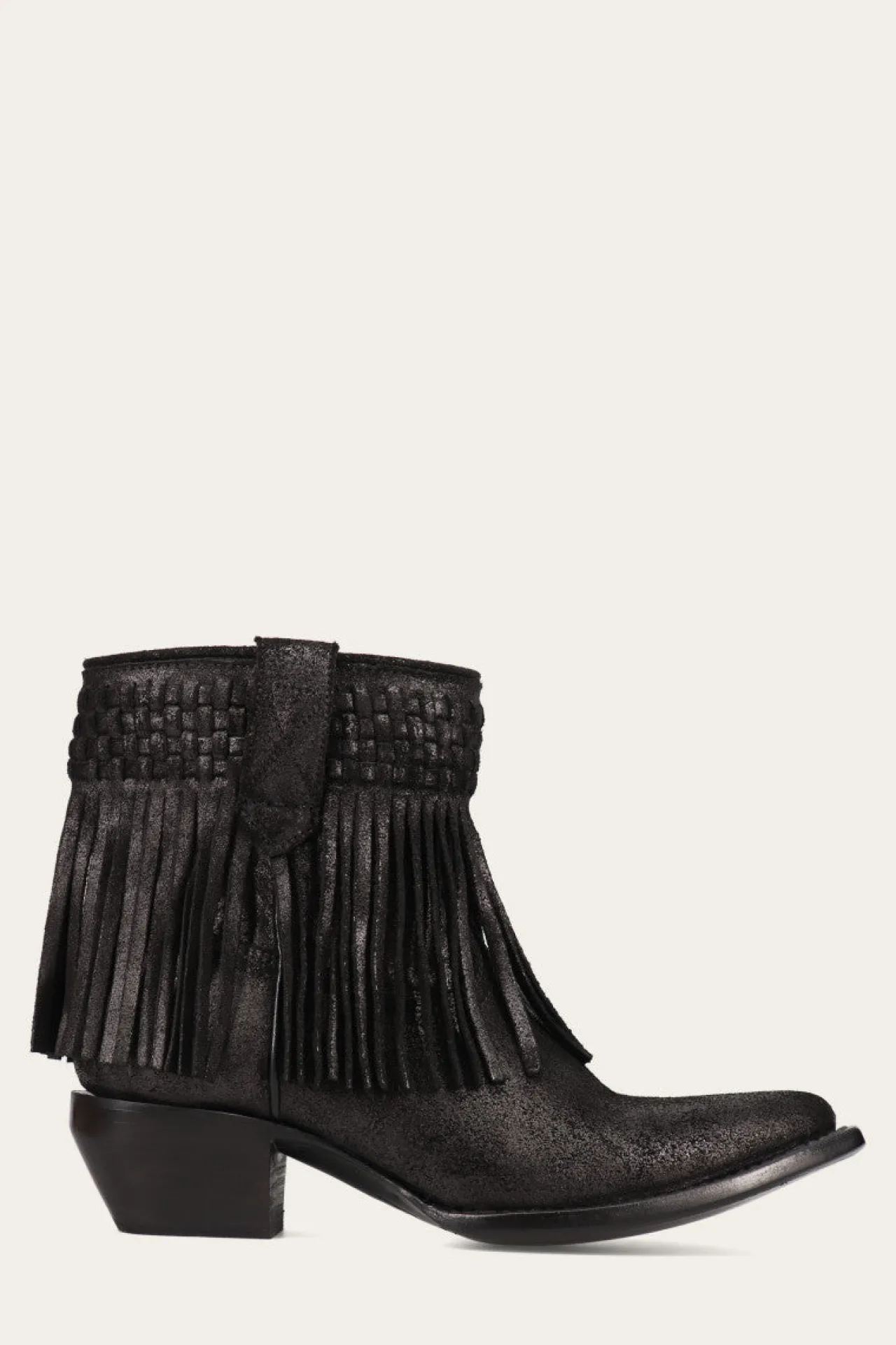 Frye Booties^Sacha Short Fringe Bootie