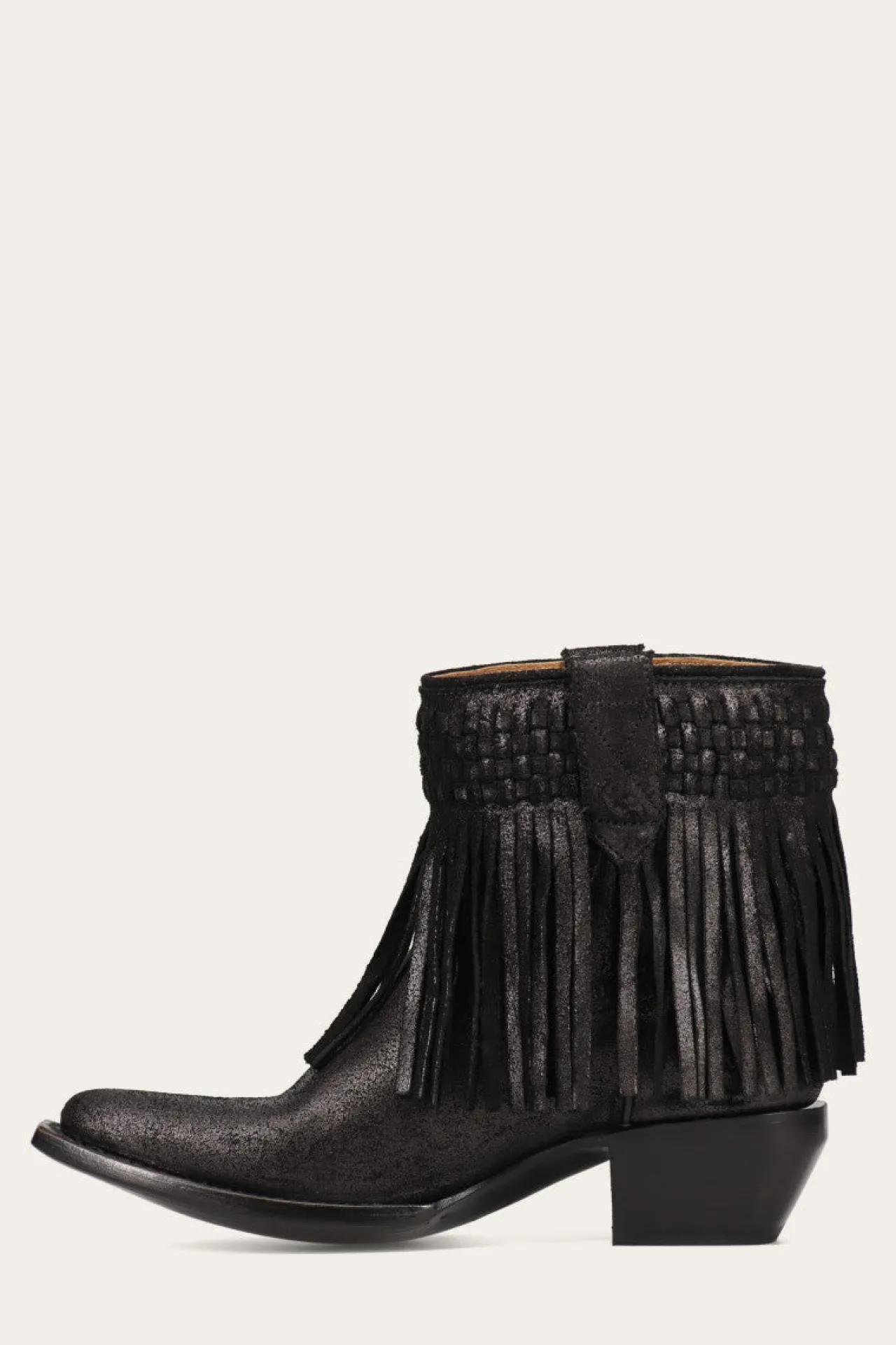 Frye Booties^Sacha Short Fringe Bootie