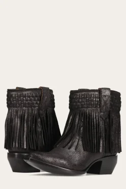 Frye Booties^Sacha Short Fringe Bootie